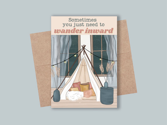 Wander Inward Inspirational Card